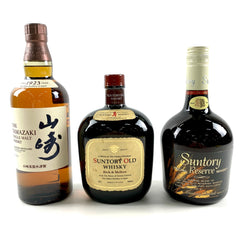 【東京都内限定お届け】 3本 サントリー SUNTORY 山崎 ノンエイジ 1923 オールド リッチ&メロウ 金花 スペシャルリザーブ 700ml ウイスキー セット 【古酒】 liqbb