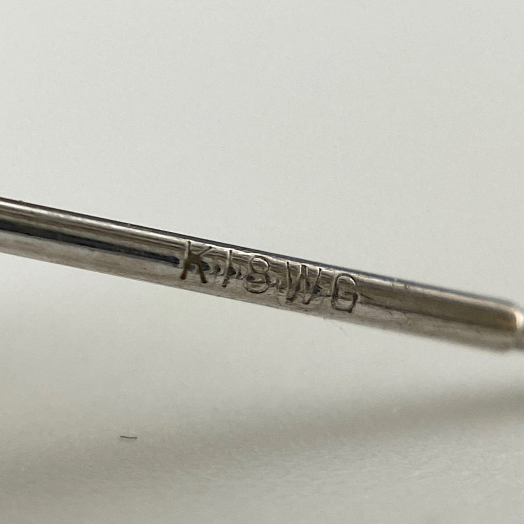スマイルモチーフ デザインピアス WG ホワイトゴールド メレダイヤ ピアス K18 WG ダイヤモンド レディース 【中古】nbjwl