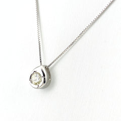ダイヤモンド デザインネックレス プラチナ WG ホワイトゴールド ペンダント ネックレス Pt900 K18 WG レディース 【中古】nbjwl