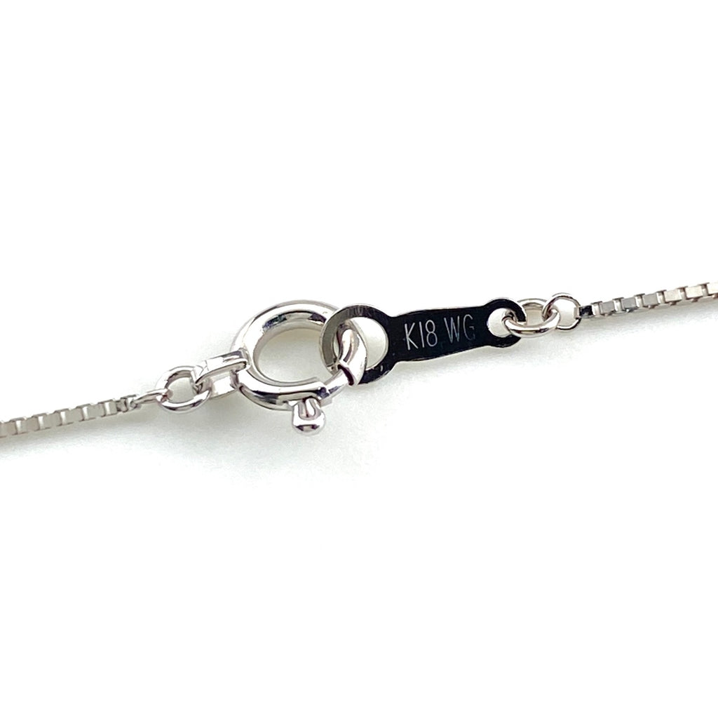 ダイヤモンド デザインネックレス プラチナ WG ホワイトゴールド ペンダント ネックレス Pt900 K18 WG レディース 【中古】nbjwl