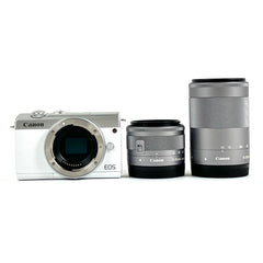 キヤノン Canon EOS M200 ダブルズームキット ホワイト デジタル ミラーレス 一眼カメラ 【中古】cambb