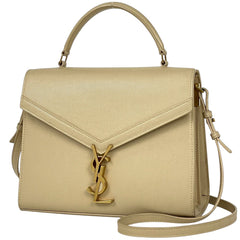 イヴ・サンローラン カサンドラ トップハンドル ミディアム 2WAY ショルダーバッグ ハンドバッグ レザー ベージュ 623931 レディース 【中古】brbag