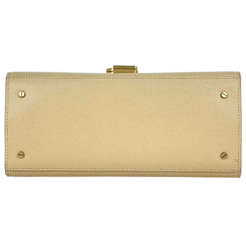 イヴ・サンローラン カサンドラ トップハンドル ミディアム 2WAY ショルダーバッグ ハンドバッグ レザー ベージュ 623931 レディース 【中古】brbag