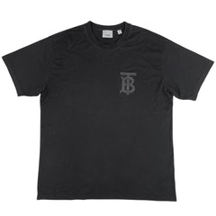 バーバリー TBロゴ Tシャツ クルーネック トップス 半袖Ｔシャツ コットン ブラック メンズ 【中古】brapp