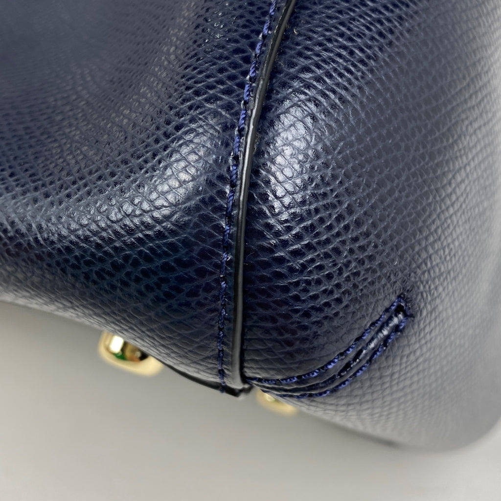 コーチ ロゴ ハンドバッグ 2WAY ショルダーバッグ ハンドバッグ レザー ネイビー F55976 レディース 【中古】brbag