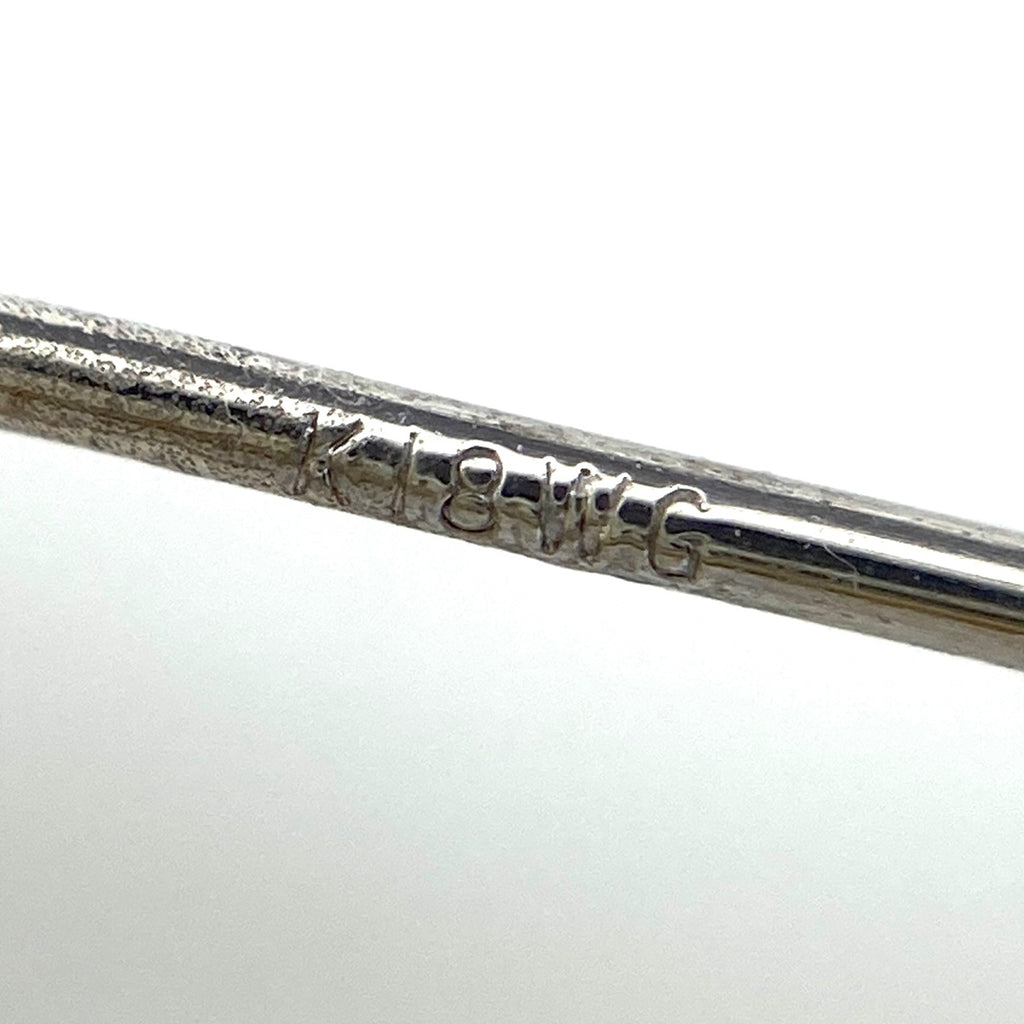 フラワーモチーフ デザインピアス WG ホワイトゴールド プラチナ メレダイヤ 花 ダイヤモンド ピアス K18 WG Pt900 レディース 【中古】nbjwl