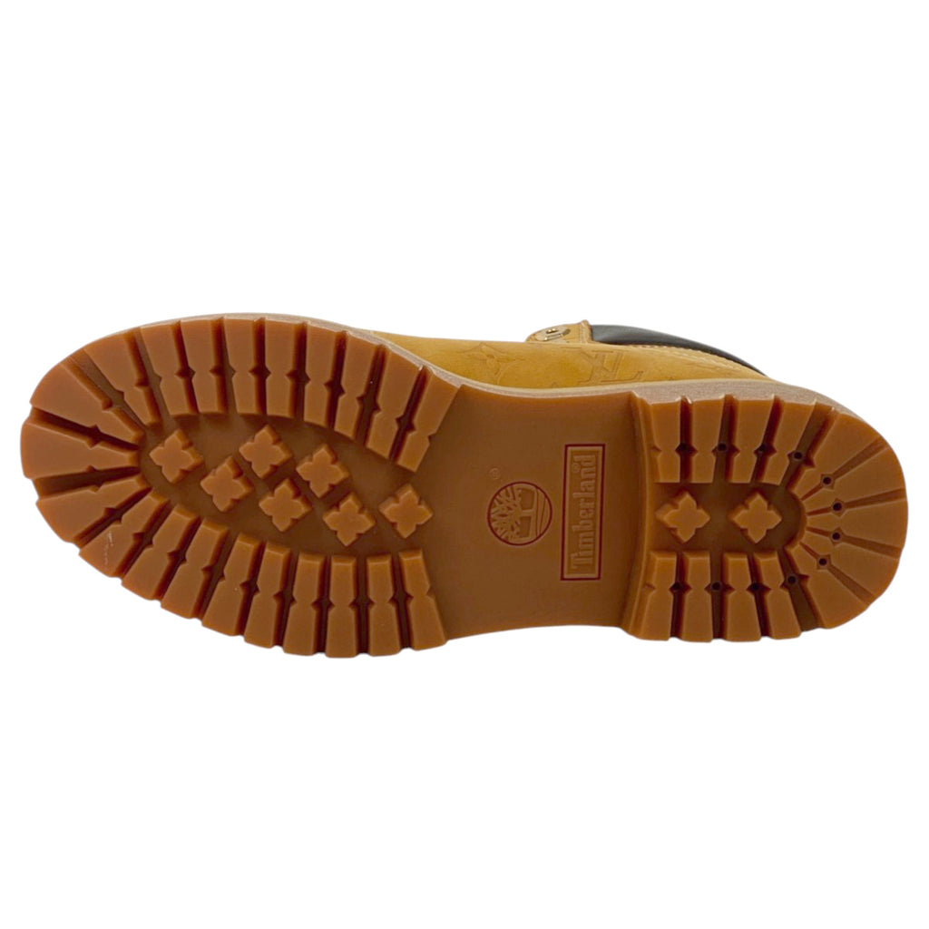 ルイ・ヴィトン 6インチ アンクルブーツ Timberland モノグラム エンボスド  靴 ショートブーツ レザー ベージュ メンズ 【中古】brapp