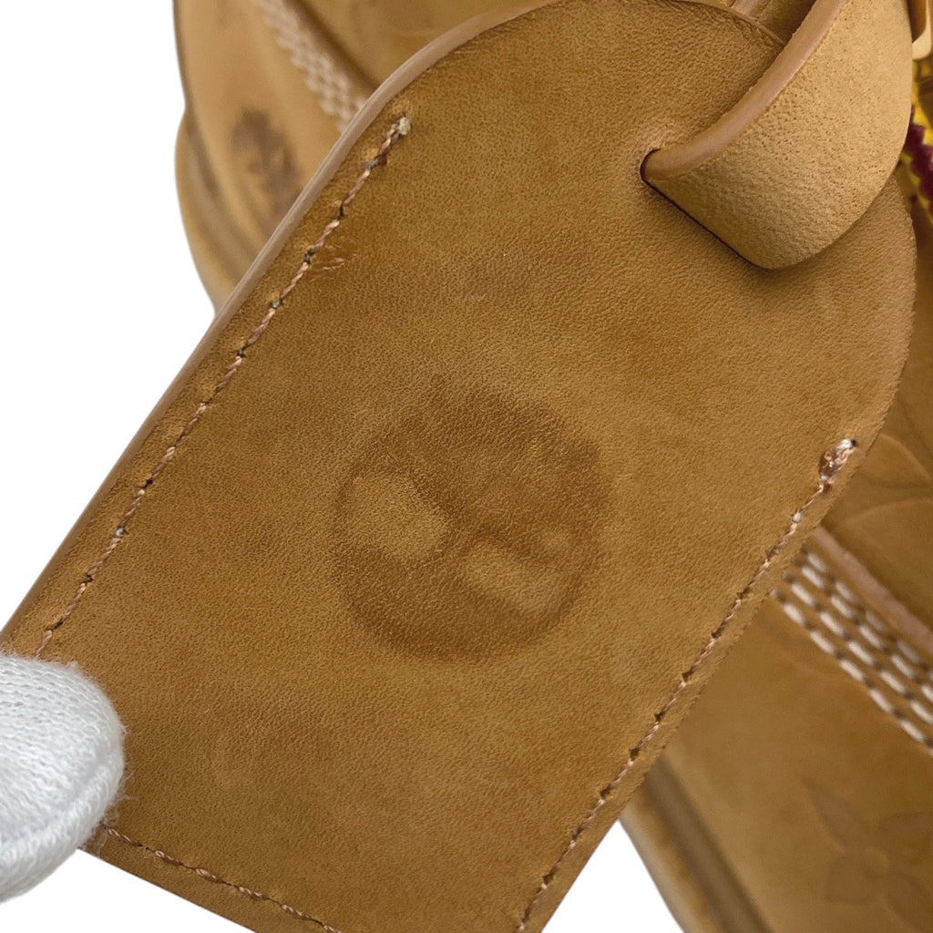 ルイ・ヴィトン 6インチ アンクルブーツ Timberland モノグラム エンボスド  靴 ショートブーツ レザー ベージュ メンズ 【中古】brapp