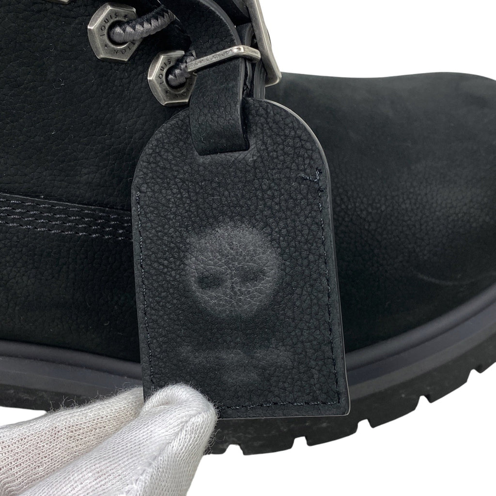 ルイ・ヴィトン 6インチ アンクル ブーツ Timberland モノグラムエクリプス サイドジップ 靴 ショートブーツ レザー ブラック メンズ 【中古】brapp