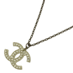 シャネル ココマーク クリアストーン ネックレス シルバーメッキ シルバー レディース 【中古】bracc