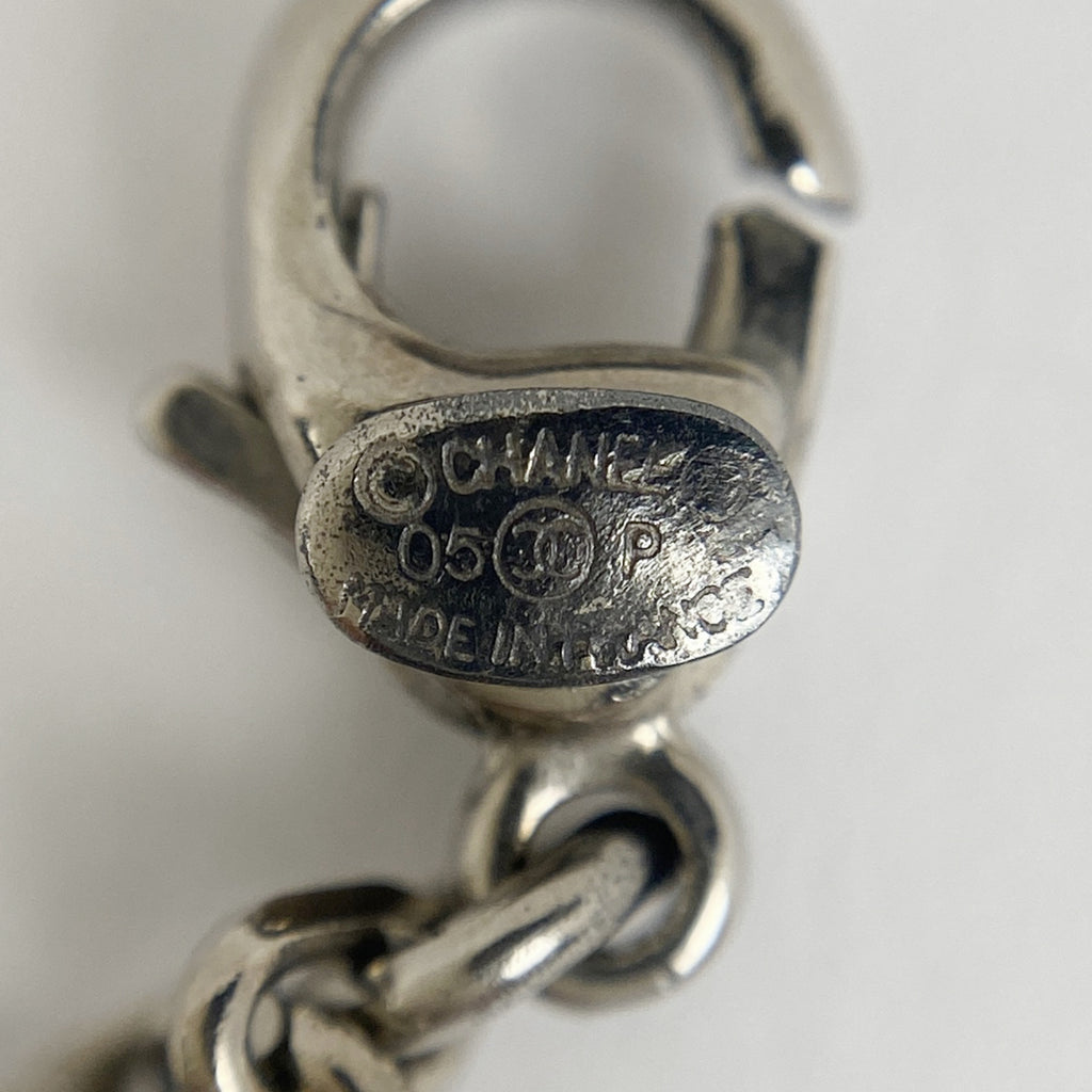 シャネル ココマーク クリアストーン ネックレス シルバーメッキ シルバー レディース 【中古】bracc