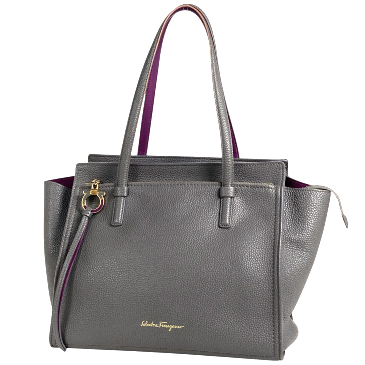 美品 サルヴァトーレフェラガモ ショルダーバッグ ナイロン レザー Salvatore Ferragamo - サルヴァトーレフェラガモ ナイロン