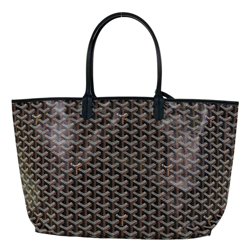 ゴヤール サン ルイ PM リバーシブル 肩掛け トートバッグ コーティングキャンバス ブラック レディース 【中古】 brbag