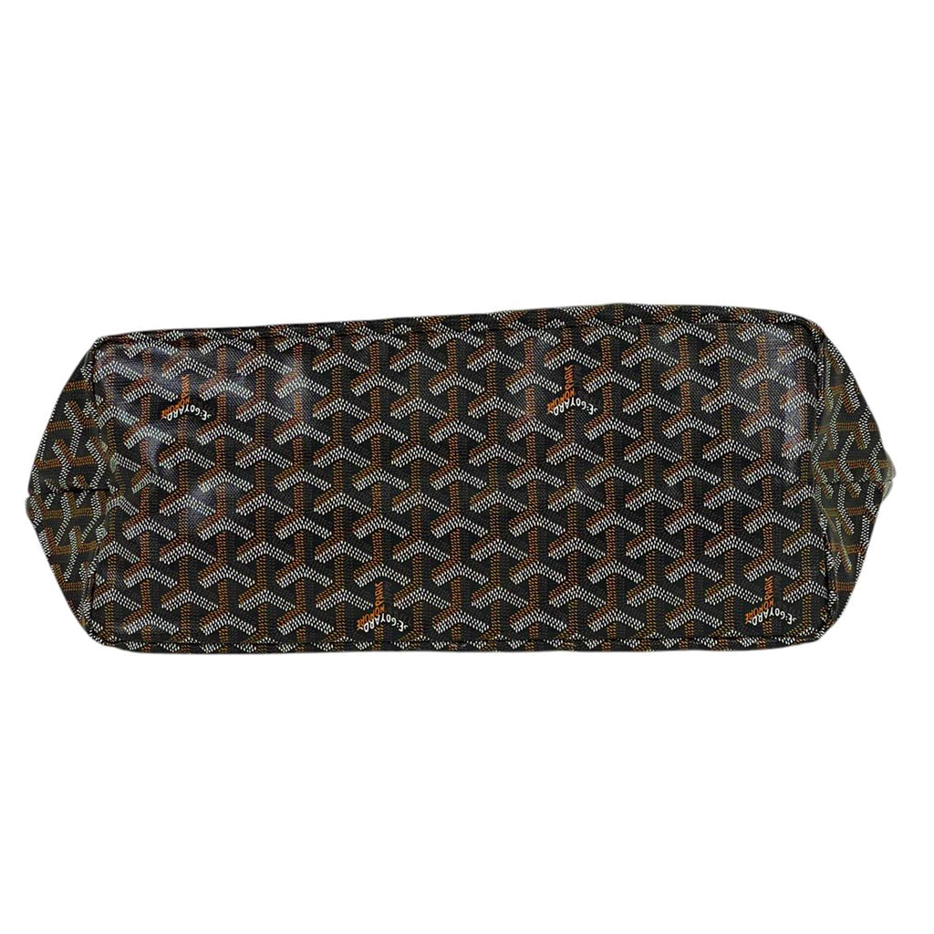 ゴヤール サン ルイ PM リバーシブル 肩掛け トートバッグ コーティングキャンバス ブラック レディース 【中古】 brbag