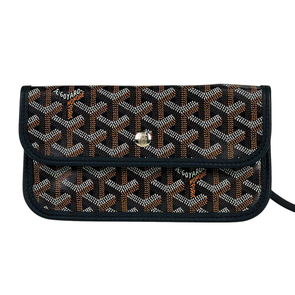 ゴヤール サン ルイ PM リバーシブル 肩掛け トートバッグ コーティングキャンバス ブラック レディース 【中古】 brbag