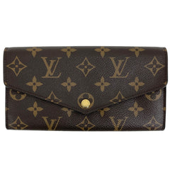 ルイ・ヴィトン ポルトフォイユ サラ 二つ折り 長財布 モノグラム ブラウン ローズバレリーヌ M62235 レディース 【中古】brbag