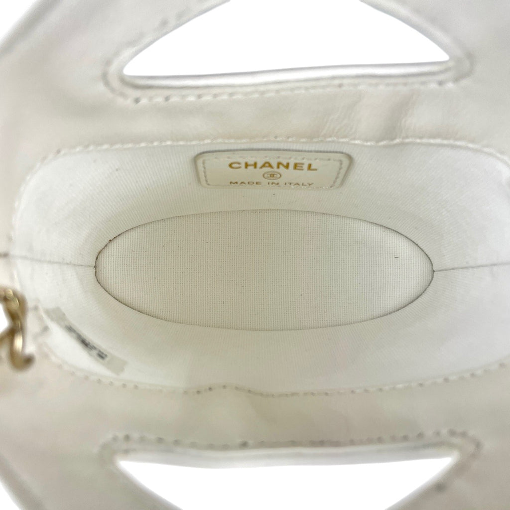 シャネル ココマーク チェーン ショルダーバッグ シャネル31 ナノ ショルダーバッグ レザー ホワイト レディース 【中古】brbag
