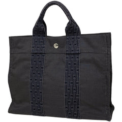 エルメス エールライン PM Hロゴ トートバッグ ハンドバッグ ナイロンキャンバス グレー レディース 【中古】brbag