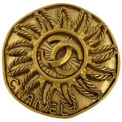 シャネル ココマーク ブローチ ラウンド ブローチ GP ゴールド レディース 【中古】bracc