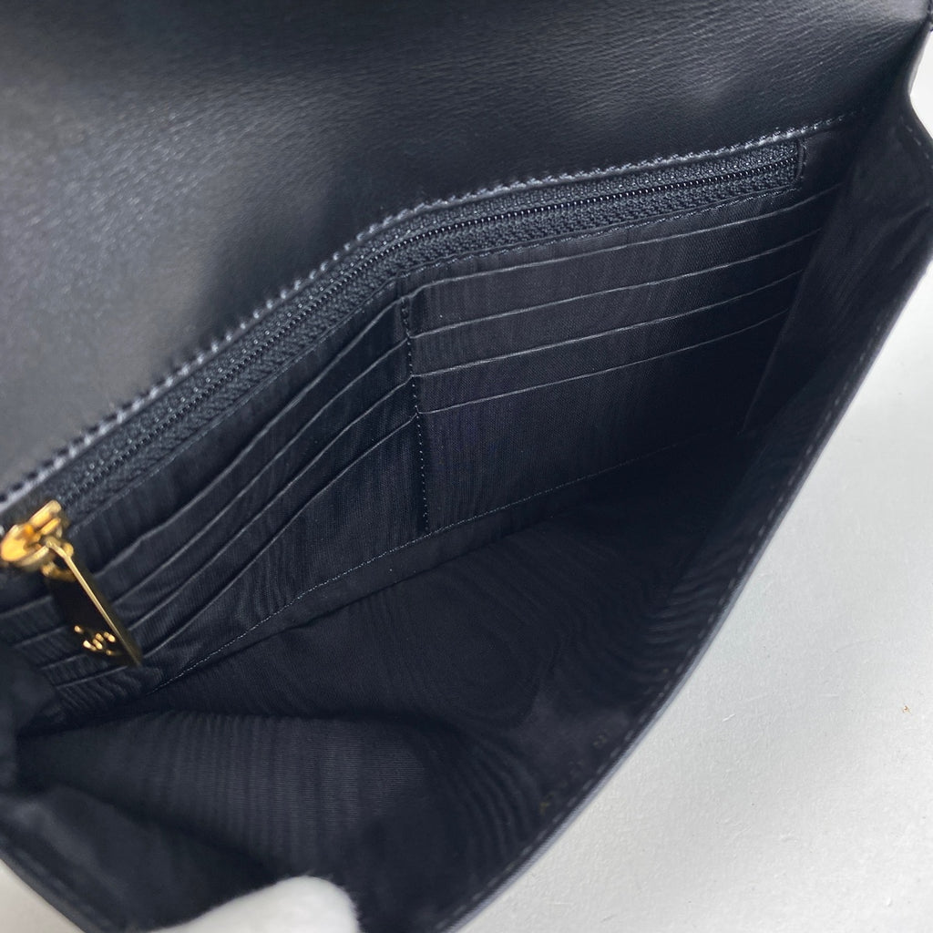 シャネル ココマーク クラッチバッグ ウォレット 財布 クラッチバッグ レザー ブラック レディース 【中古】brbag
