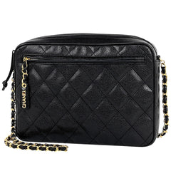 シャネル ココマーク チェーン ショルダーバッグ マトラッセ ショルダーバッグ キャビアスキン ブラック レディース 【中古】brbag