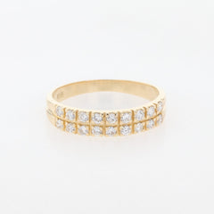 メレダイヤ デザインリング YG イエローゴールド 指輪 リング 11.5号 K18 ダイヤモンド レディース 【中古】nbjwl