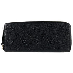 ルイ・ヴィトン ポルトフォイユ クレマンス ラウンドファスナー 長財布 モノグラムアンプラント ノワール(ブラック) M60171 レディース 【中古】brbag