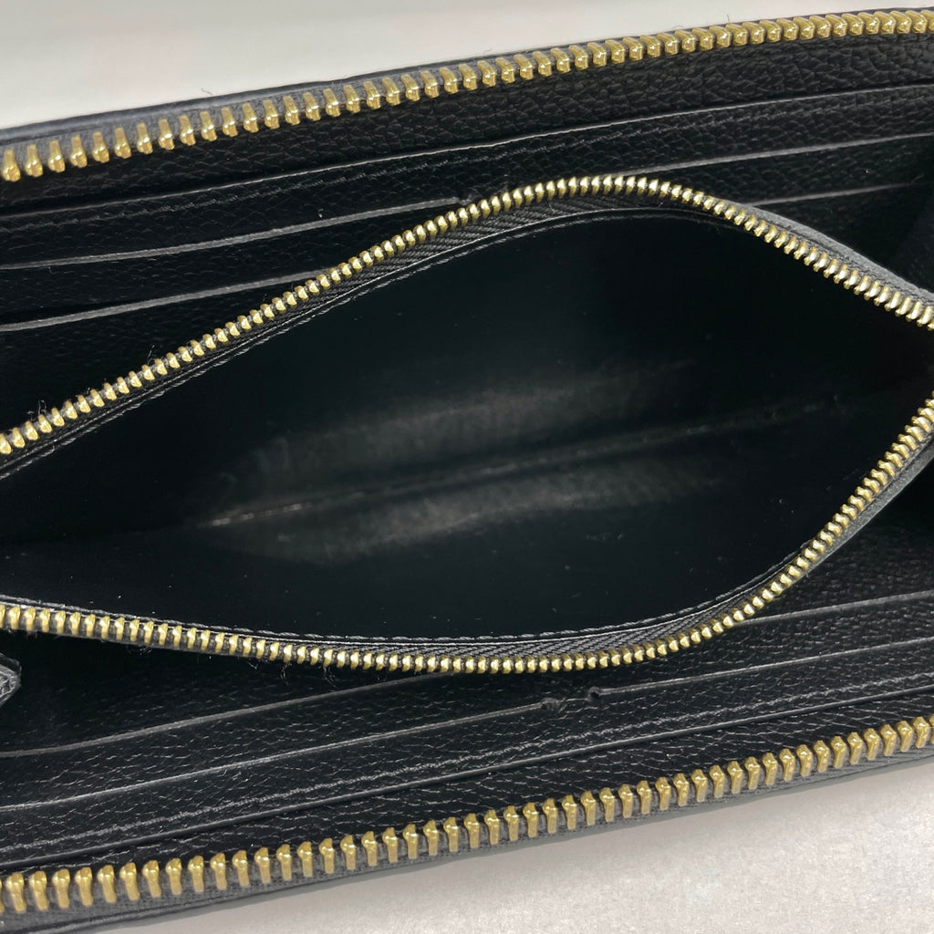 ルイ・ヴィトン ポルトフォイユ クレマンス ラウンドファスナー 長財布 モノグラムアンプラント ノワール(ブラック) M60171 レディース 【中古】brbag