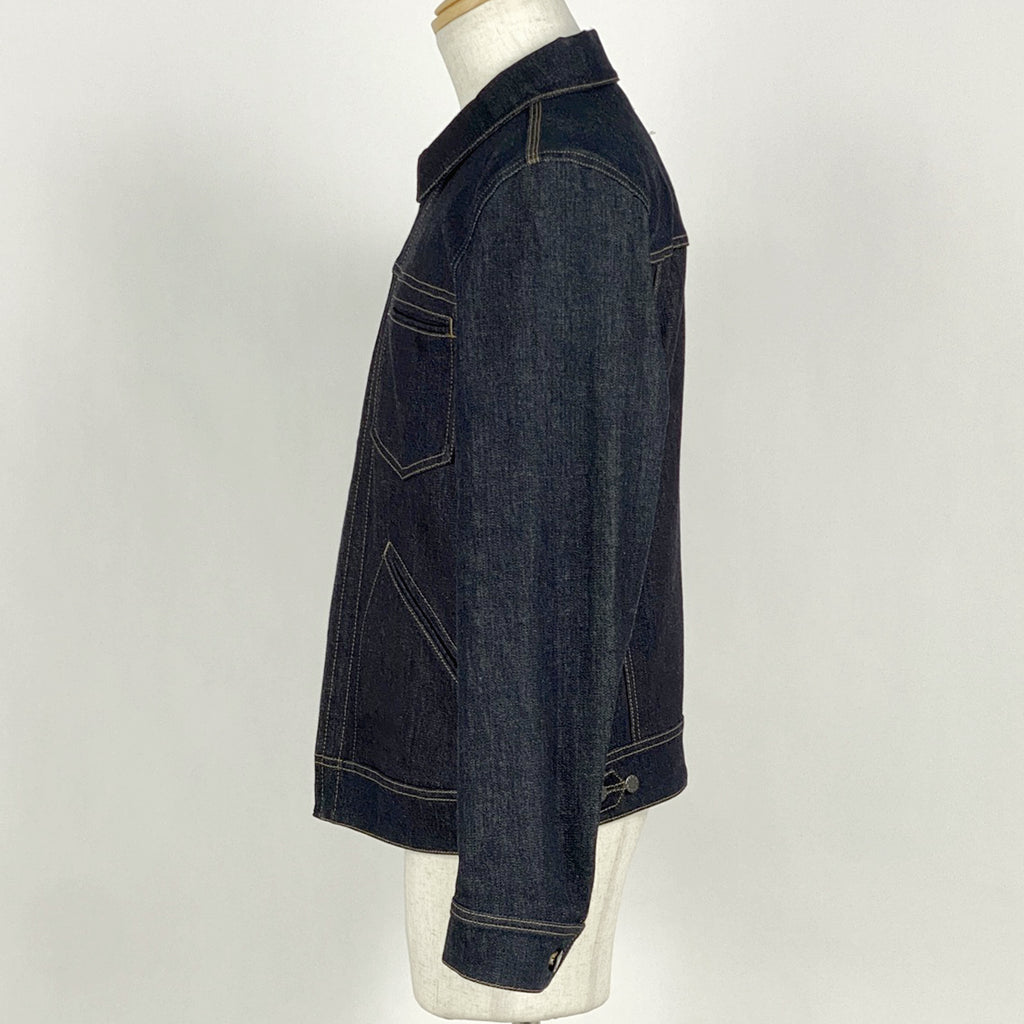 プラダ ロゴボタン デニムジャケット ジップアップ アウター デニムジャケット 綿 エラステイン ブルー メンズ 【中古】brapp