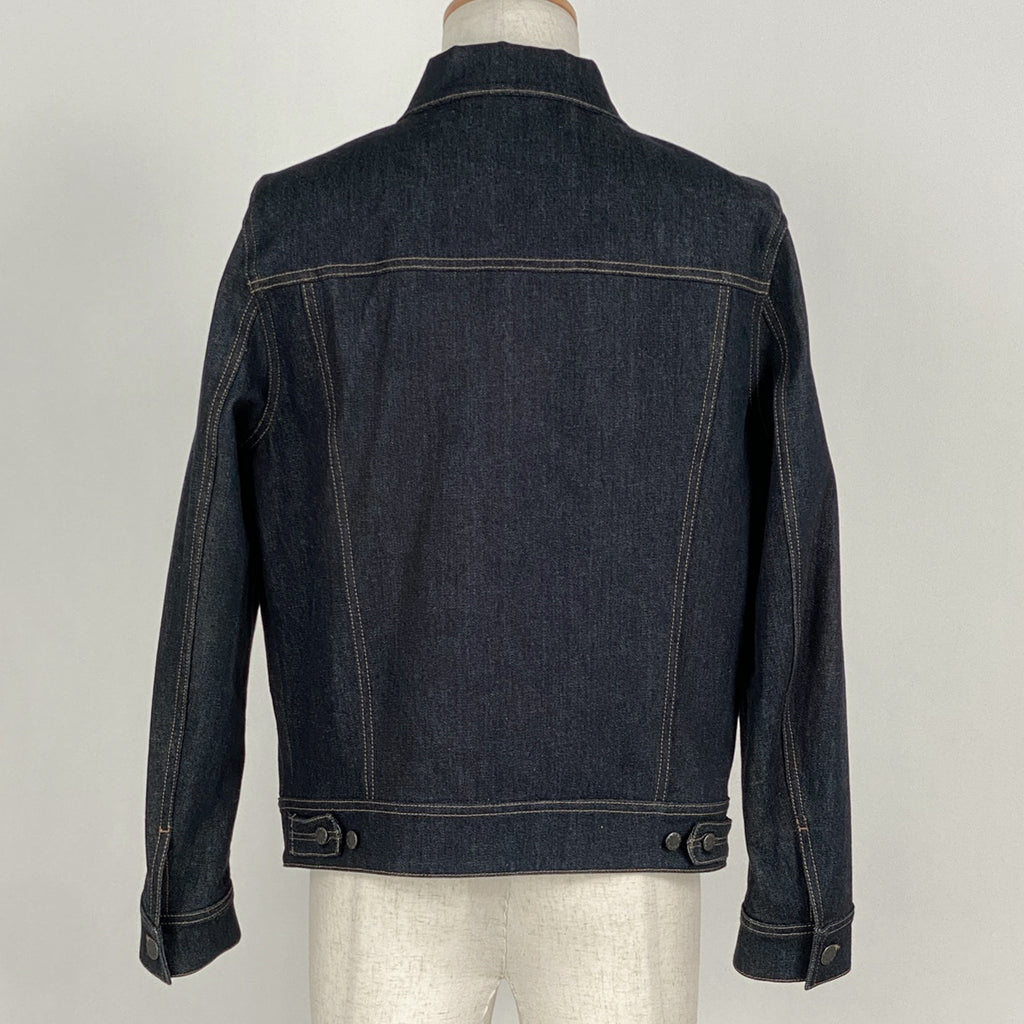 プラダ ロゴボタン デニムジャケット ジップアップ アウター デニムジャケット 綿 エラステイン ブルー メンズ 【中古】brapp