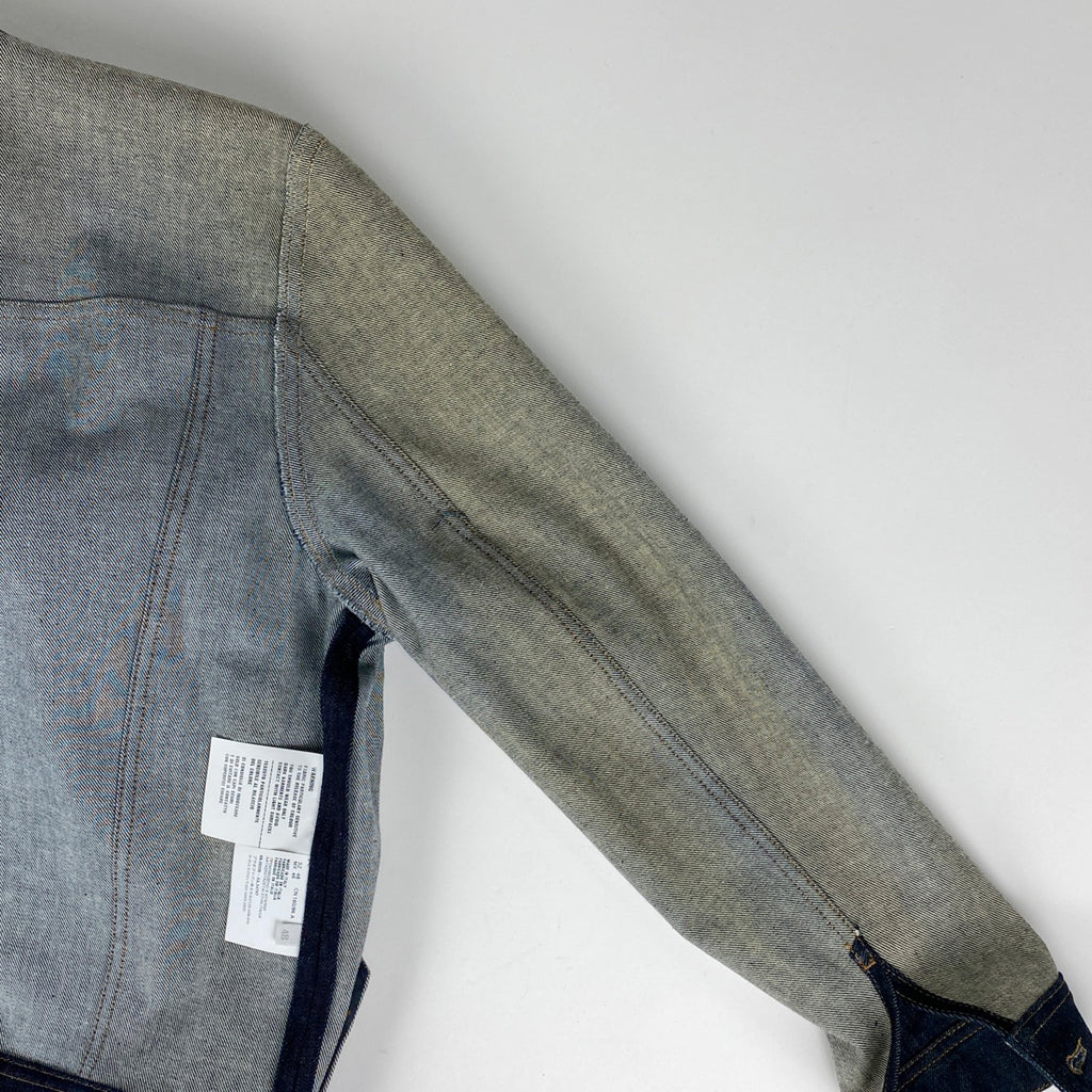 プラダ ロゴボタン デニムジャケット ジップアップ アウター デニムジャケット 綿 エラステイン ブルー メンズ 【中古】brapp