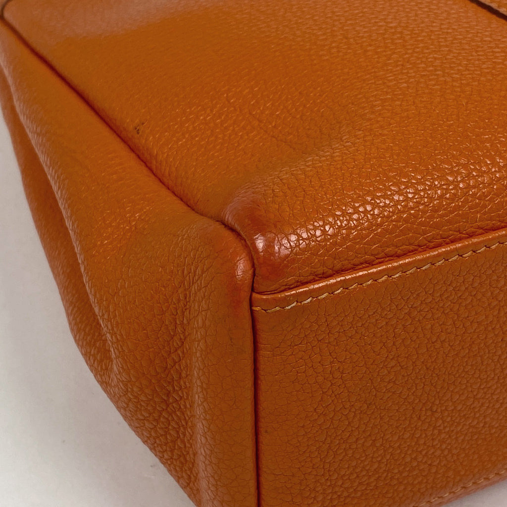 エルメス フールトゥ PM ハンドバッグ トートバッグ レザー オレンジ □E レディース 【中古】brbag