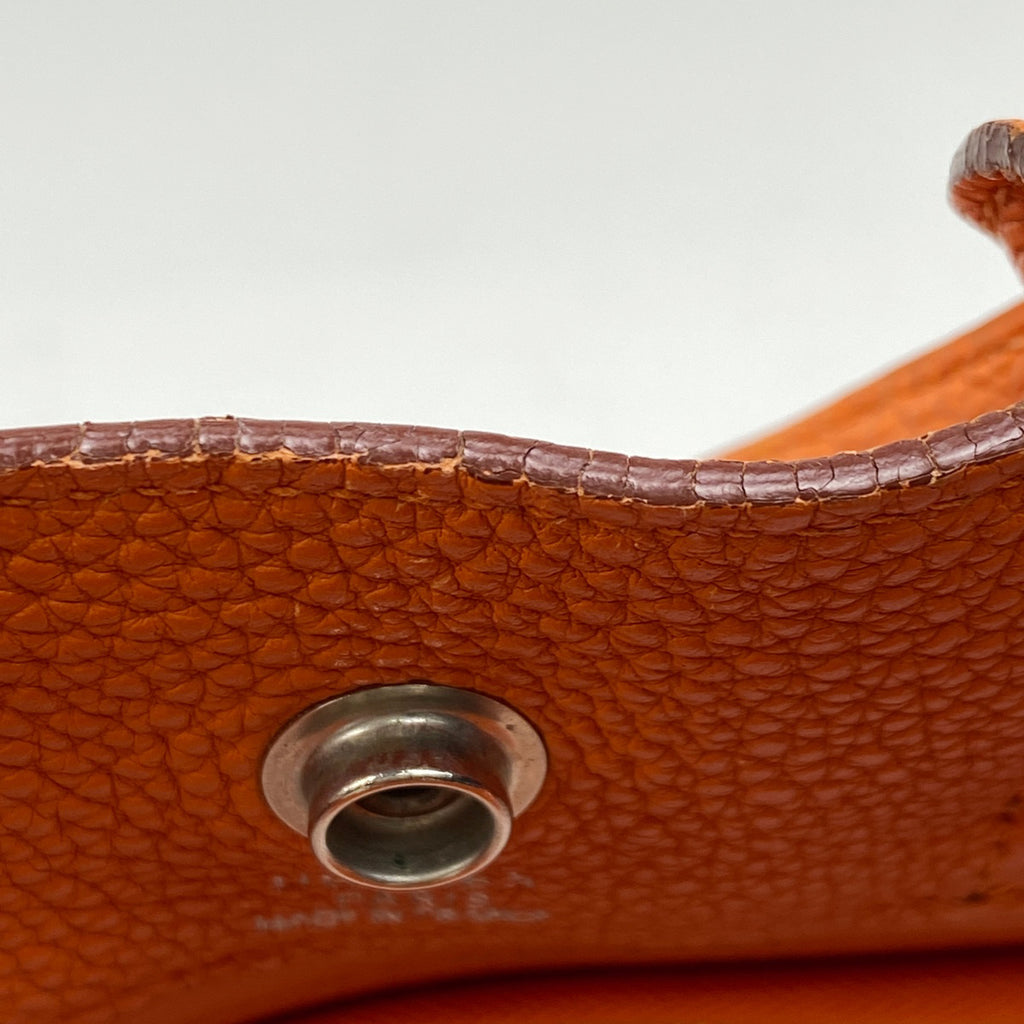 エルメス フールトゥ PM ハンドバッグ トートバッグ レザー オレンジ □E レディース 【中古】brbag