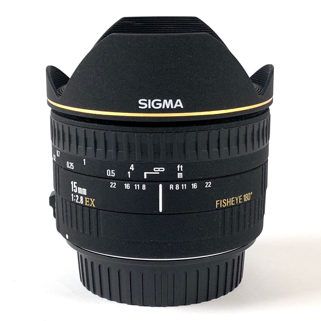 【在庫一掃】 シグマ SIGMA 15mm F2.8EX DG DIAGONAL FISHEYE (キヤノンEF用) 一眼カメラ用レンズ（オートフォーカス） 【中古】cambb