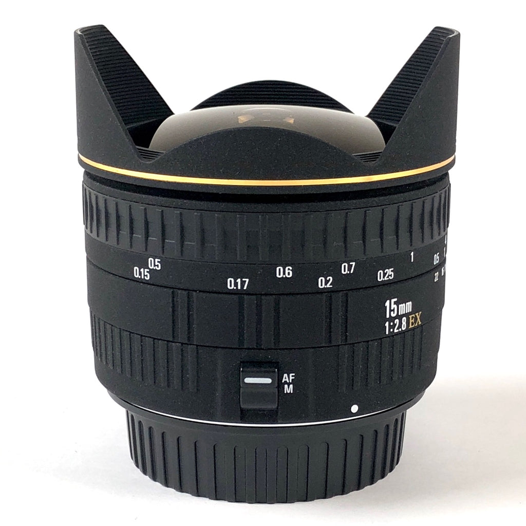 【在庫一掃】 シグマ SIGMA 15mm F2.8EX DG DIAGONAL FISHEYE (キヤノンEF用) 一眼カメラ用レンズ（オートフォーカス） 【中古】cambb