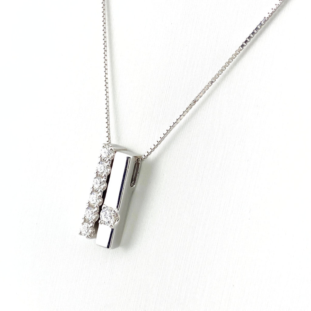 タサキ メレダイヤ デザインネックレス WG ホワイトゴールド ペンダント ネックレス K18 WG ダイヤモンド レディース 【中古】brjwl