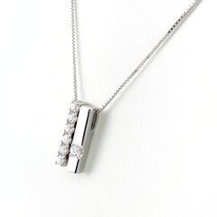タサキ メレダイヤ デザインネックレス WG ホワイトゴールド ペンダント ネックレス K18 WG ダイヤモンド レディース 【中古】brjwl