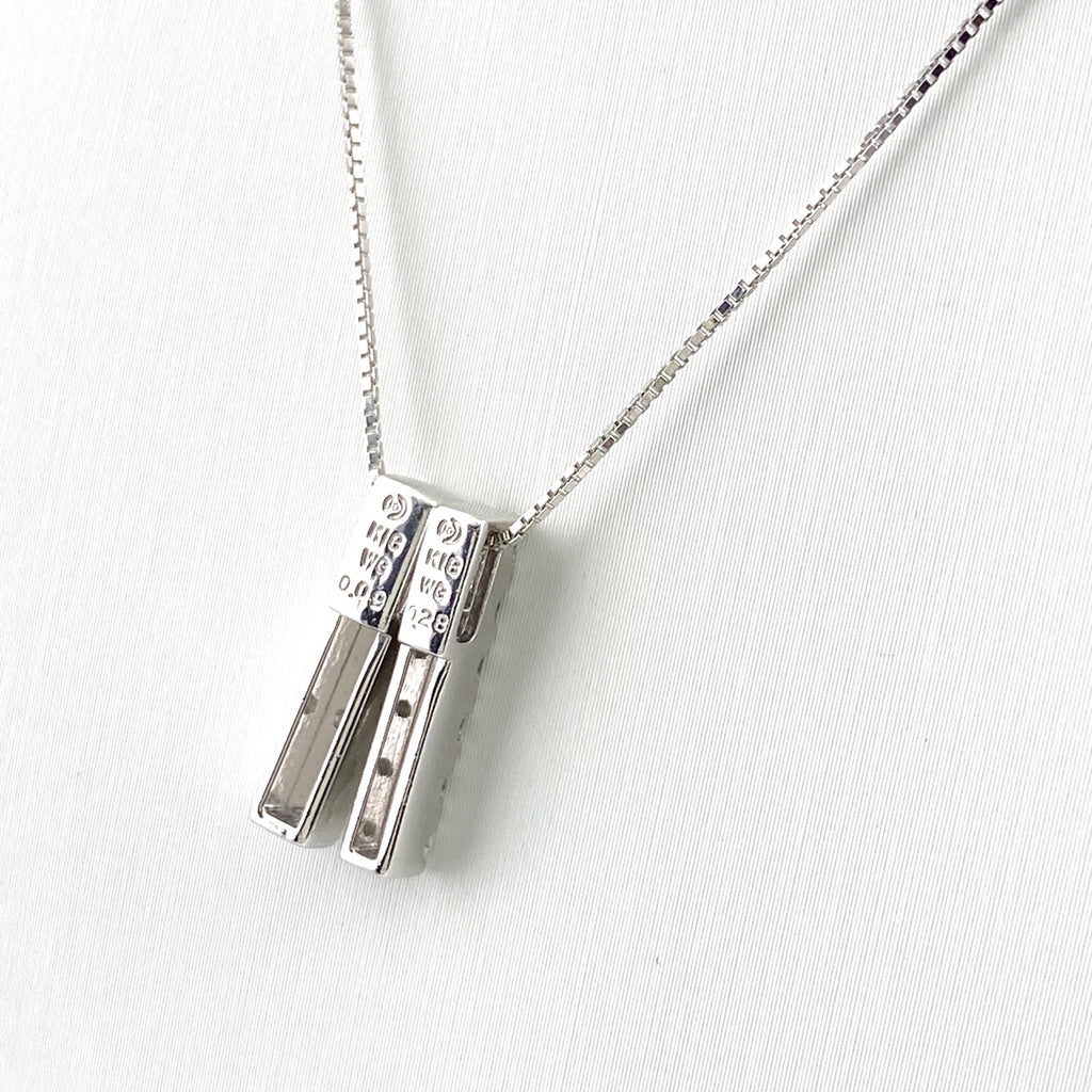 タサキ メレダイヤ デザインネックレス WG ホワイトゴールド ペンダント ネックレス K18 WG ダイヤモンド レディース 【中古】brjwl