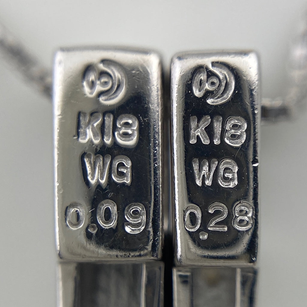 タサキ メレダイヤ デザインネックレス WG ホワイトゴールド ペンダント ネックレス K18 WG ダイヤモンド レディース 【中古】brjwl