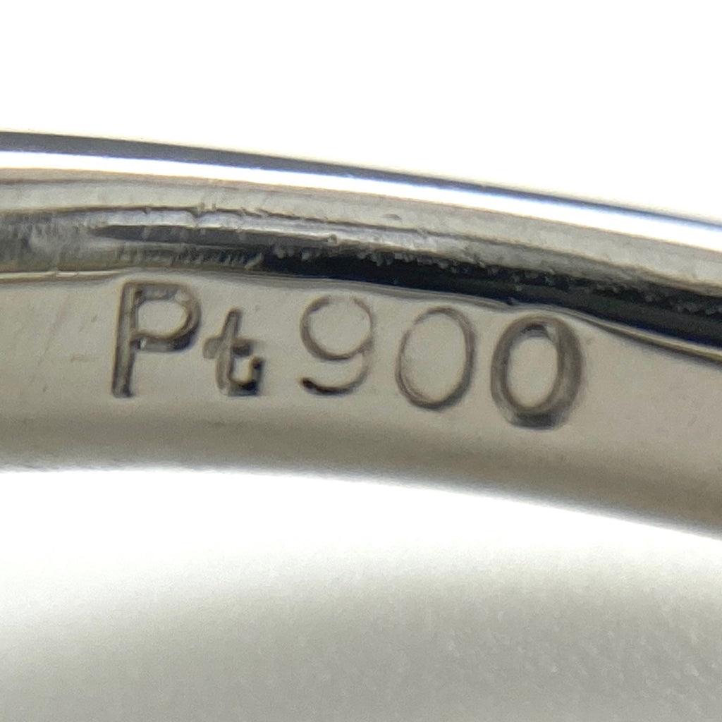 パール デザインリング プラチナ 指輪 メレダイヤ 真珠 リング 9号 Pt900 パール ダイヤモンド レディース 【中古】nbjwl