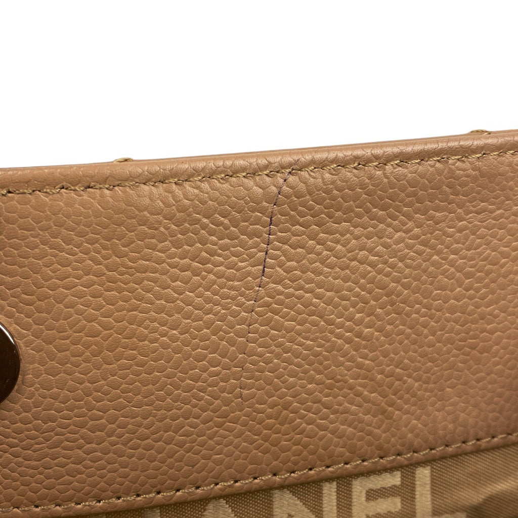 シャネル チョコバー トートバッグ ショルダーバッグ ロゴ トートバッグ レザー ベージュ レディース 【中古】brbag