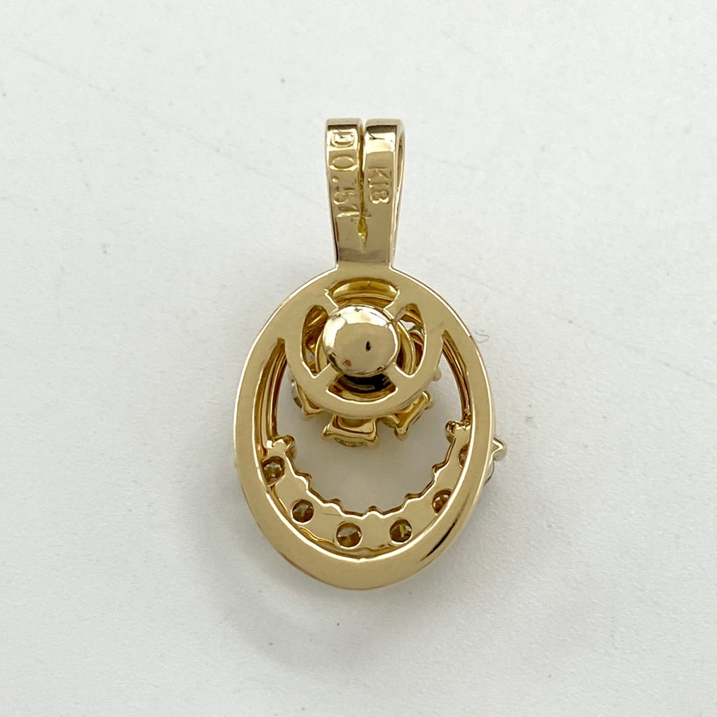 メレダイヤ ペンダントトップ YG イエローゴールド ペンダントトップ K18 ダイヤモンド レディース 【中古】nbjwl