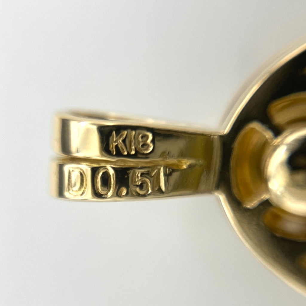 メレダイヤ ペンダントトップ YG イエローゴールド ペンダントトップ K18 ダイヤモンド レディース 【中古】nbjwl
