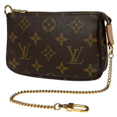 ルイ・ヴィトン ミニ ポシェット アクセソワール メイク コスメ アクセサリーポーチ モノグラム ブラウン M58009 レディース 【中古】brbag