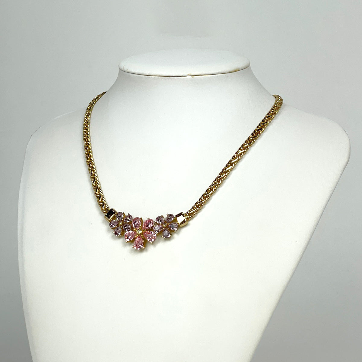 エレガント ピンクストーン ネックレス　Dior Christian Dior クリスチャンディオール ネックレス レディース