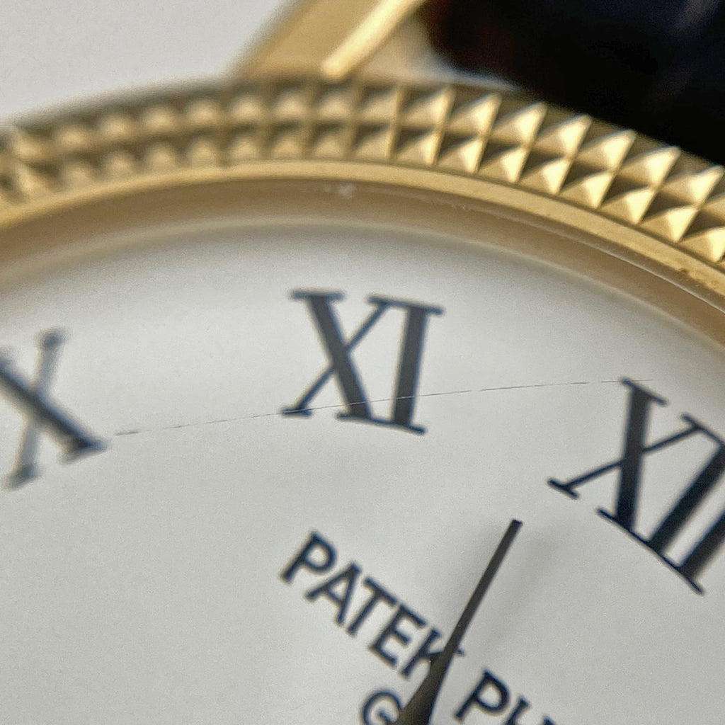 【OH済】パテックフィリップ カラトラバ 4809 腕時計 YG レザー 手巻き ホワイト レディース 【中古】wtcbb