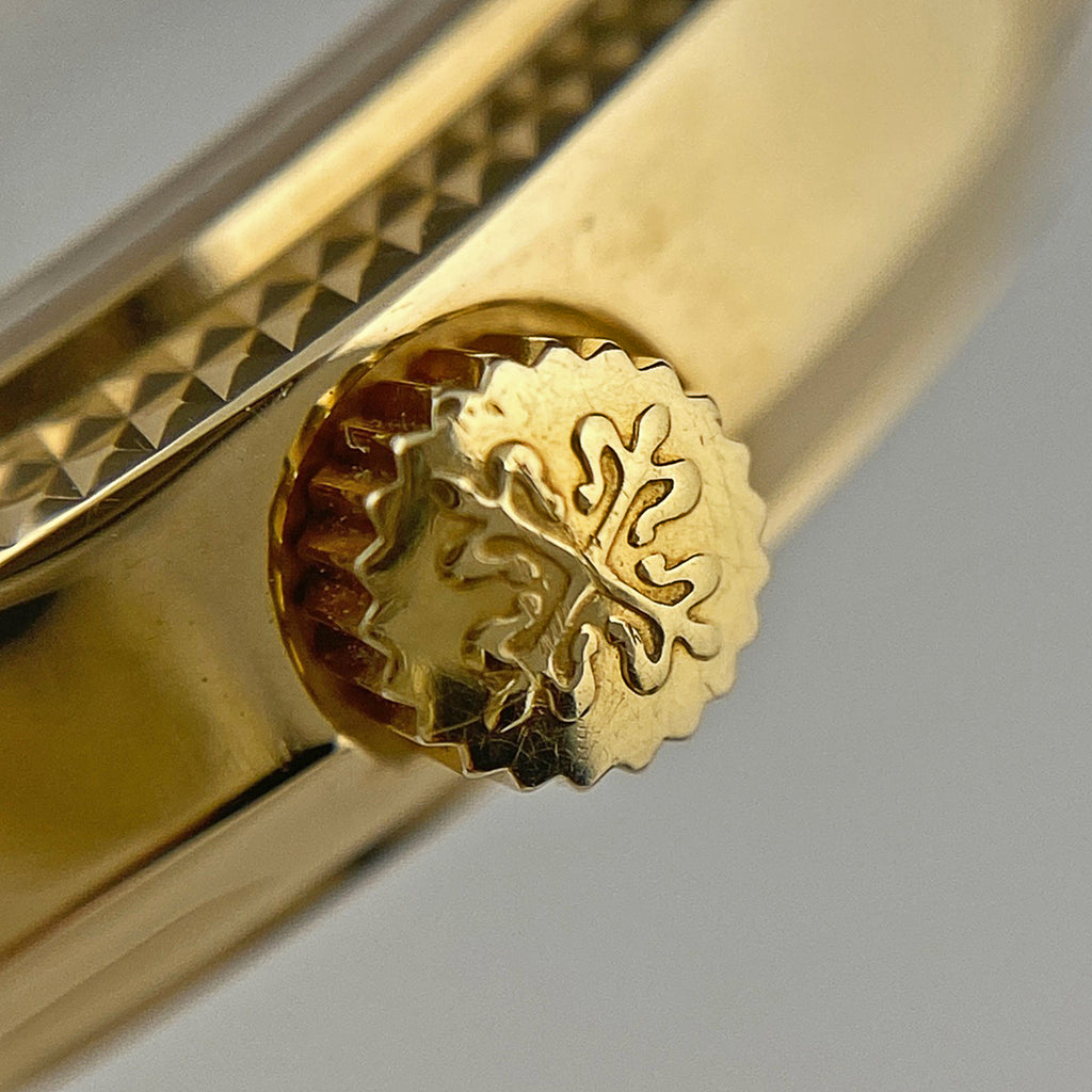 【OH済】パテックフィリップ カラトラバ 4809 腕時計 YG レザー 手巻き ホワイト レディース 【中古】wtcbb