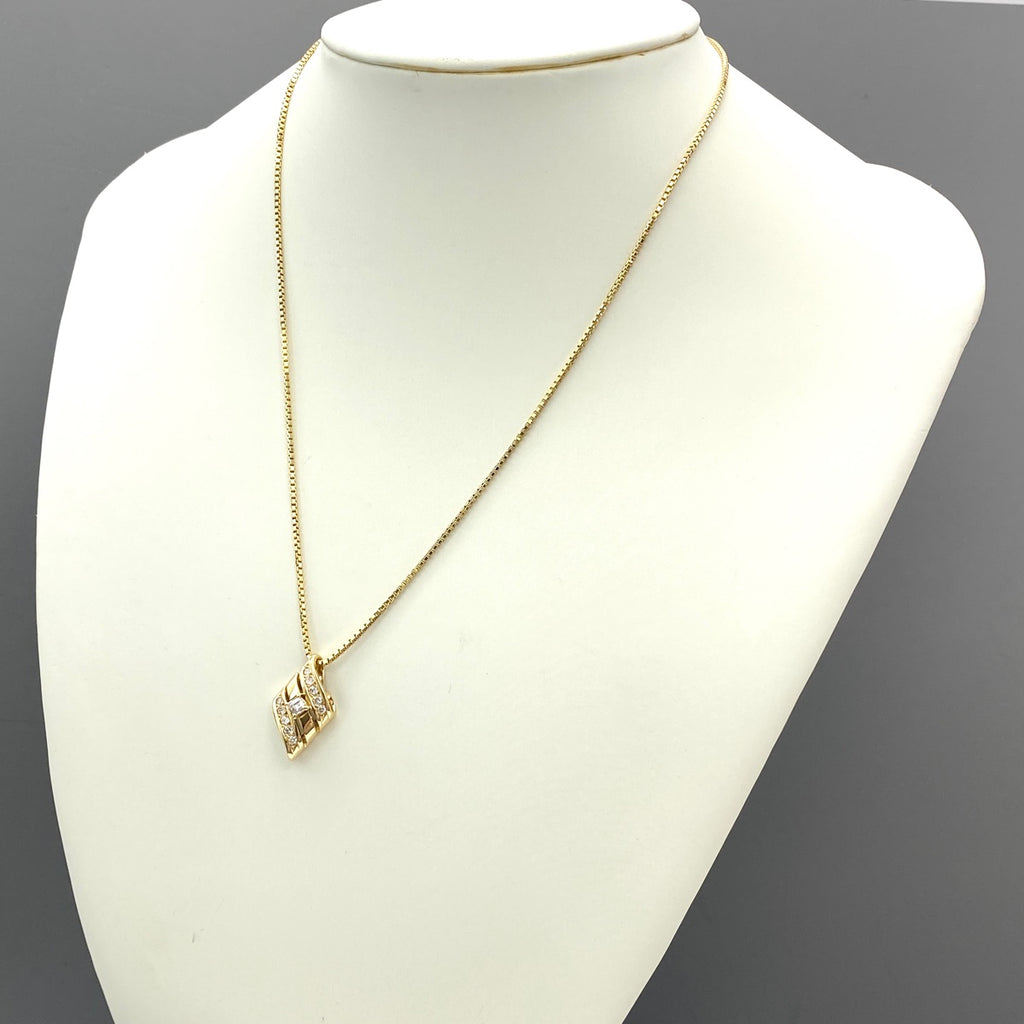 ポーラ メレダイヤ デザインネックレス YG イエローゴールド ネックレス 750 ダイヤモンド レディース 【中古】brjwl