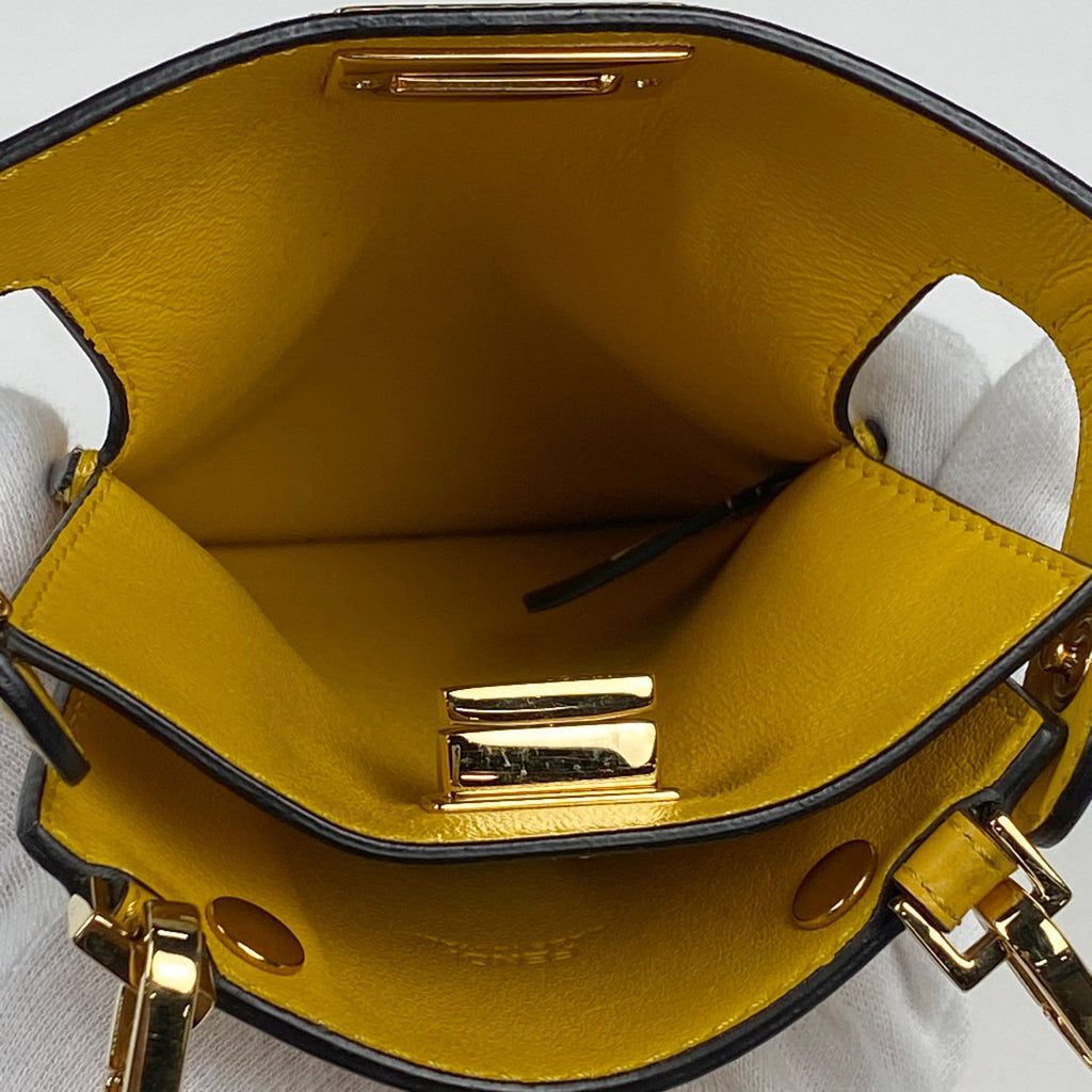フェンディ ピーカフォン 斜め掛け ショルダーバッグ レザー イエロー 8M0442 レディース 【中古】brbag