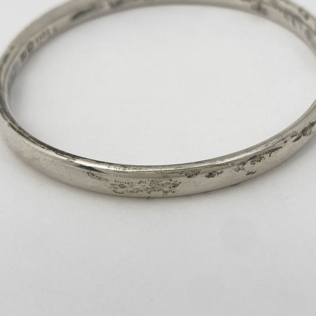 スターリングシルバー製 Georg Jensen Reflect IDバングル